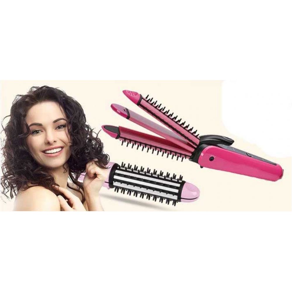 Nova 3 In 1 Hair Curler Straight Hair And Corn Curler